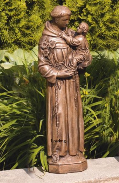 St. Anthony Statue 26 Inches - Classic Iron Finish