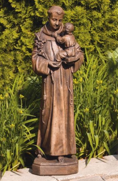 St. Anthony Statue 31 Inches - Classic Iron Finish