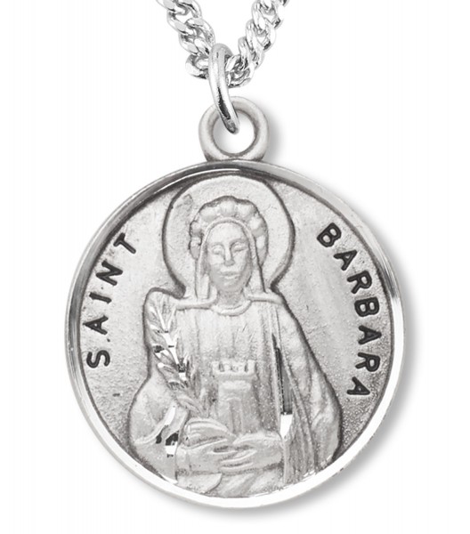 St. Barbara Medal - Sterling Silver