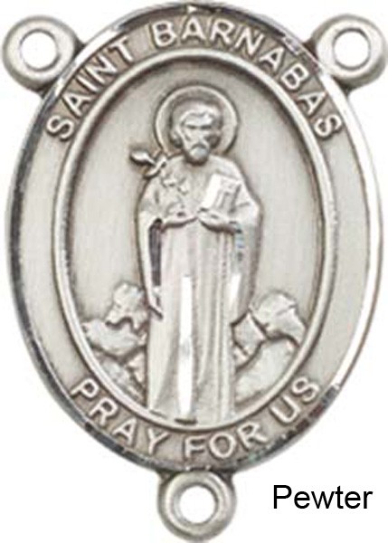 St. Barnabas Rosary Centerpiece Sterling Silver or Pewter - Pewter