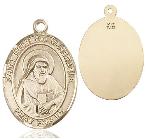 St. Bede the Venerable Medal - 14K Solid Gold