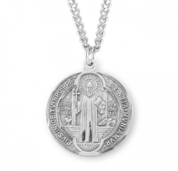 St. Benedict Medal, 5 Sizes Available - Sterling Silver