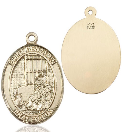 St. Benjamin Medal - 14K Solid Gold