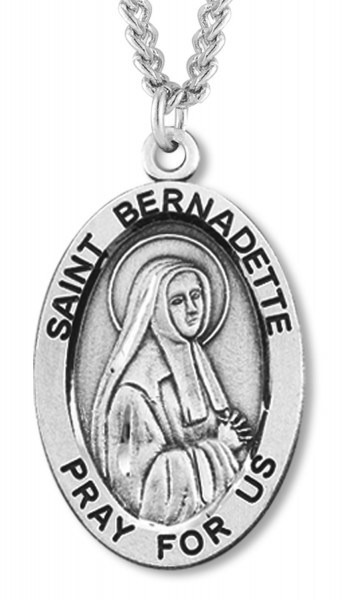St. Bernadette Medal Sterling Silver - Sterling Silver