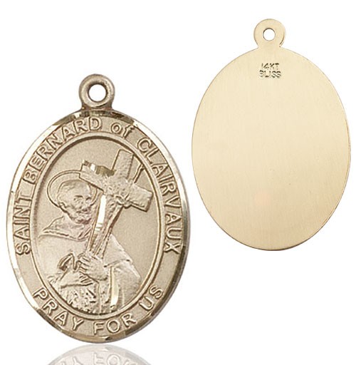 St. Bernard of Clairvaux Medal - 14K Solid Gold