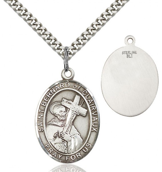 St. Bernard of Clairvaux Medal - Sterling Silver