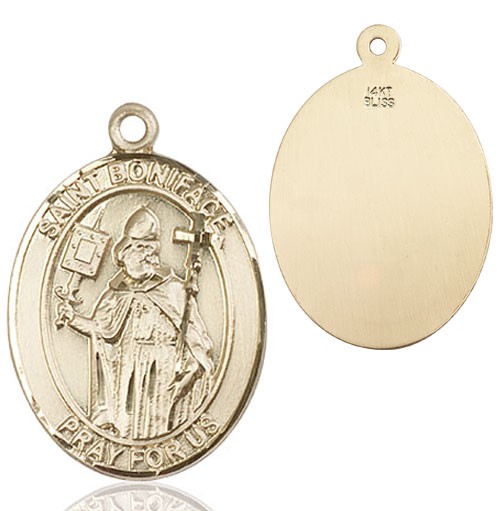 St. Boniface Medal - 14K Solid Gold