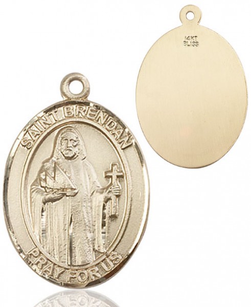 St. Brendan the Navigator Medal - 14K Solid Gold