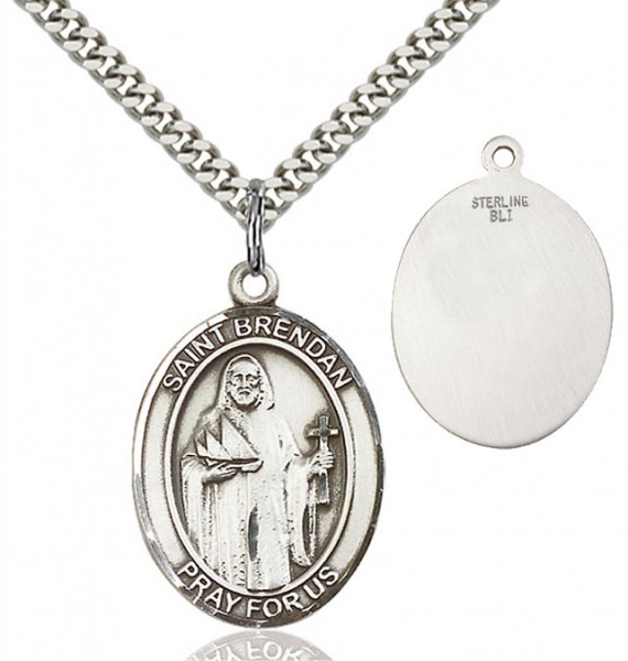 St. Brendan the Navigator Medal - Sterling Silver