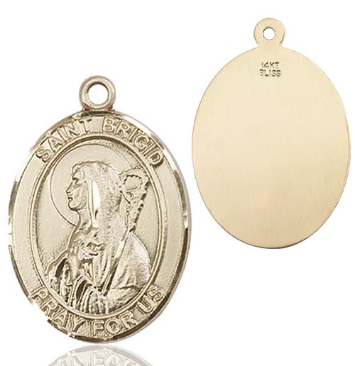 St. Brigid of Ireland Medal - 14K Solid Gold