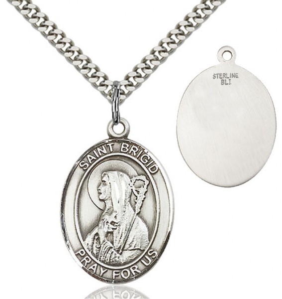 St. Brigid of Ireland Medal - Sterling Silver