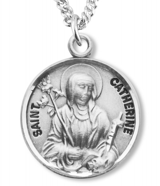 St. Catherine of Siena Medal Round - Sterling Silver