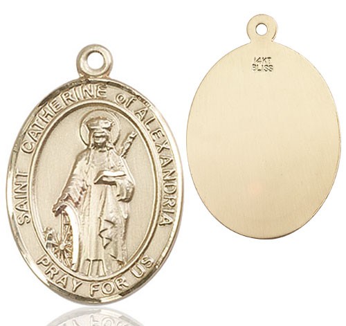 St. Catherine of Alexandria Medal - 14K Solid Gold