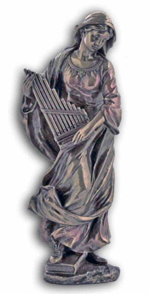 St. Cecilia Bronzed Resin Statue - 8.5 Inches - Bronze