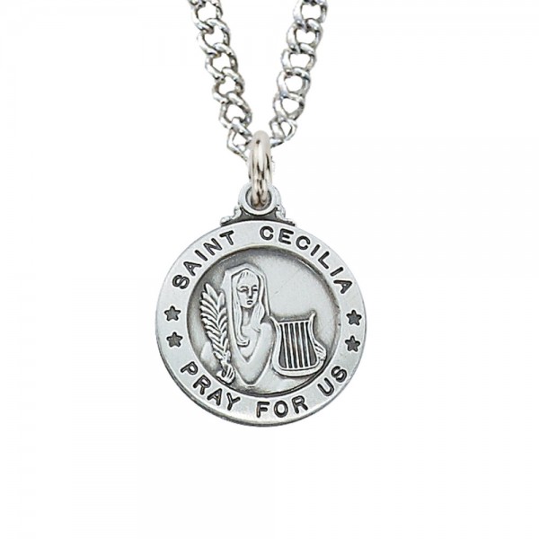 St. Cecilia Medal - Smaller - Silver