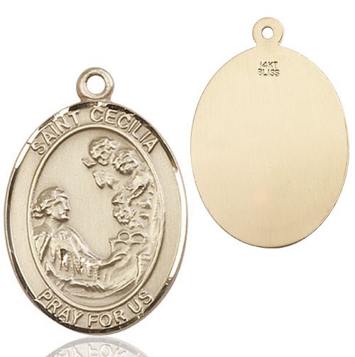 St. Cecilia Medal - 14K Solid Gold