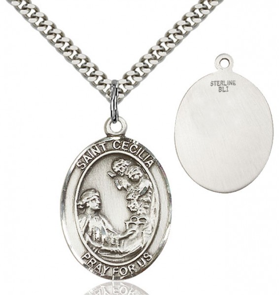 St. Cecilia Medal - Sterling Silver