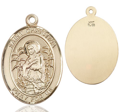 St. Christina Medal - 14K Solid Gold