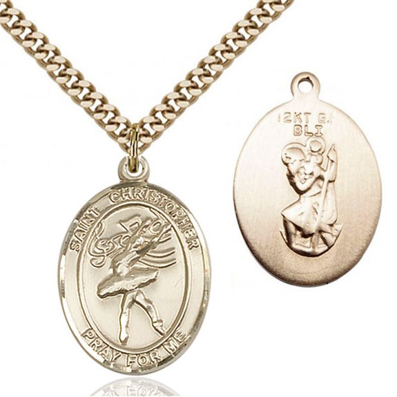 St. Christopher Dance Medal - 14KT Gold Filled