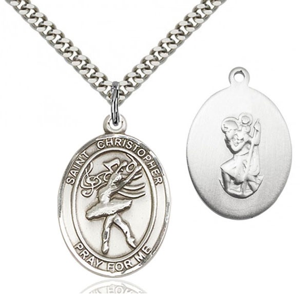 St. Christopher Dance Medal - Sterling Silver