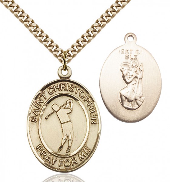 St. Christopher Golf Medal - 14KT Gold Filled