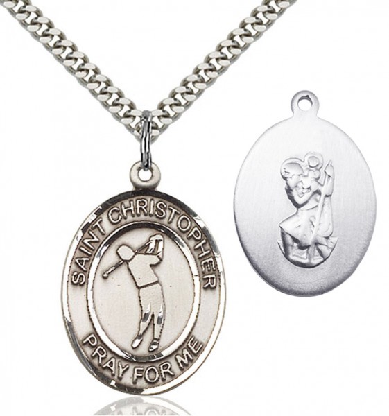 St. Christopher Golf Medal - Sterling Silver