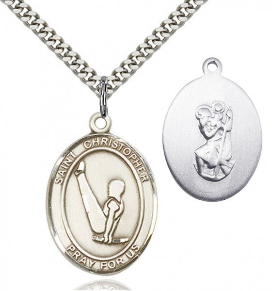 St. Christopher Gymnastics Medal - Sterling Silver