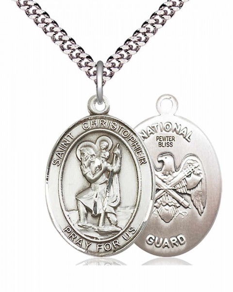 St. Christopher National Guard Medal - Pewter