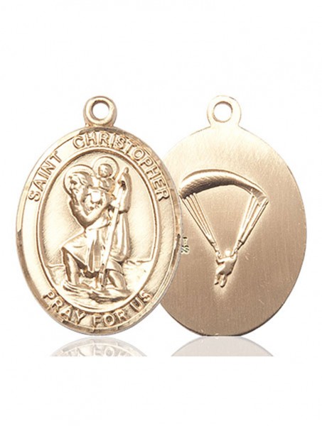St. Christopher Paratrooper Medal - 14K Solid Gold