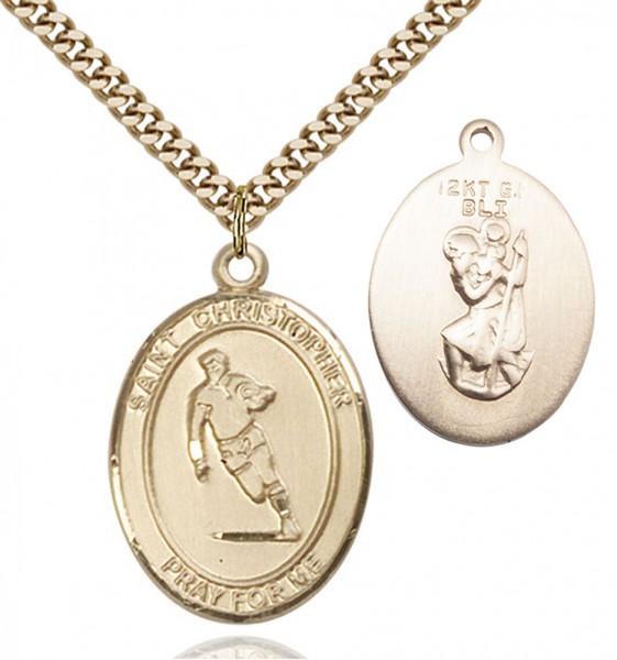 St. Christopher Rugby Medal - 14KT Gold Filled