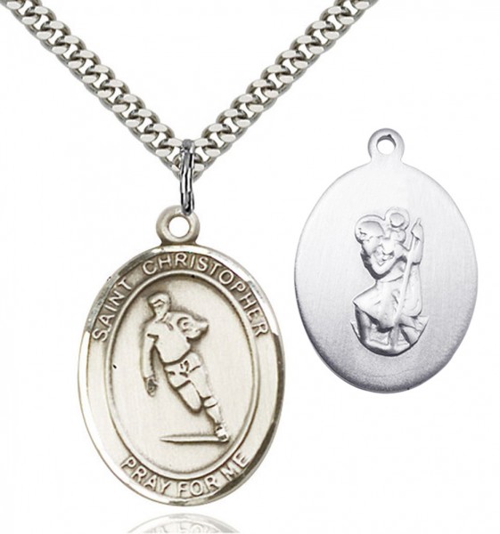 St. Christopher Rugby Medal - Sterling Silver