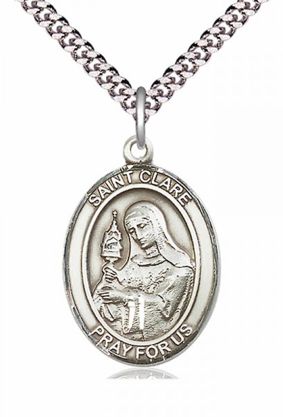 St. Clare of Assisi Medal - Pewter