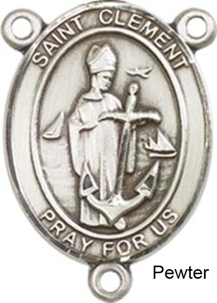 St. Clement Rosary Centerpiece Sterling Silver or Pewter - Pewter