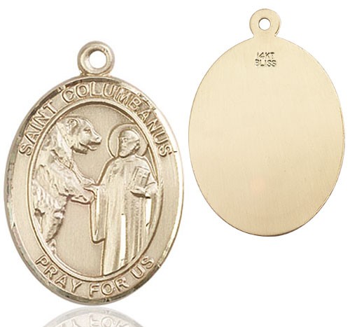 St. Columbanus Medal - 14K Solid Gold