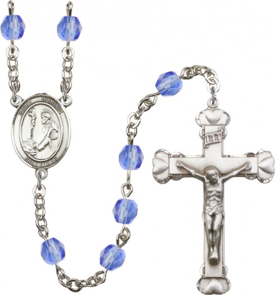 St. Dominic Rosary for Women 12 Birthstone Colors - Sapphire