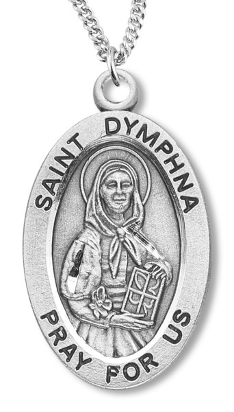 St. Dymphna Medal Sterling Silver - Sterling Silver