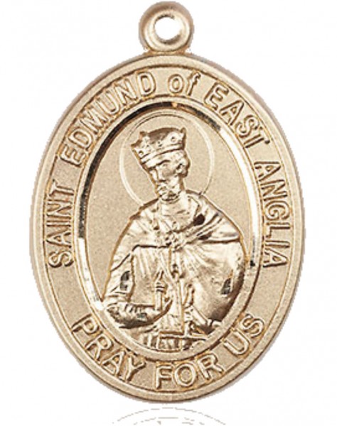 St. Edmund of East Anglia Pendant - 14K Solid Gold