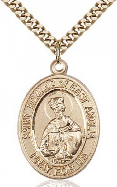 St. Edmund of East Anglia Pendant - 14KT Gold Filled