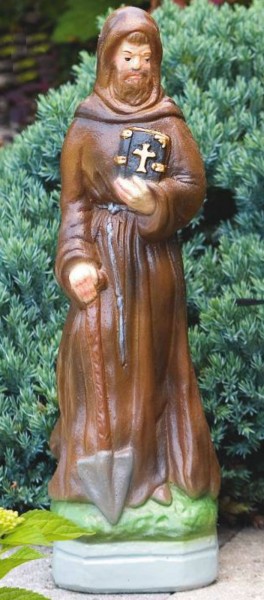 St. Fiacre Garden Statue - Detailed Color Finish