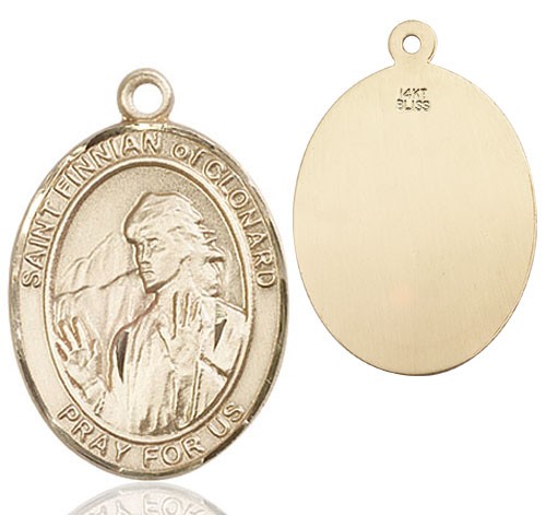 St. Finnian of Clonard Medal - 14K Solid Gold
