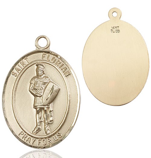 St. Florian Medal - 14K Solid Gold