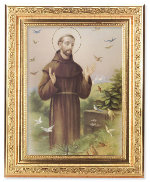 St. Francis of Assisi 6x8 Print Under Glass - #162 Frame