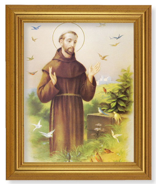 St. Francis of Assisi 8x10 Framed Print Under Glass - #110 Frame