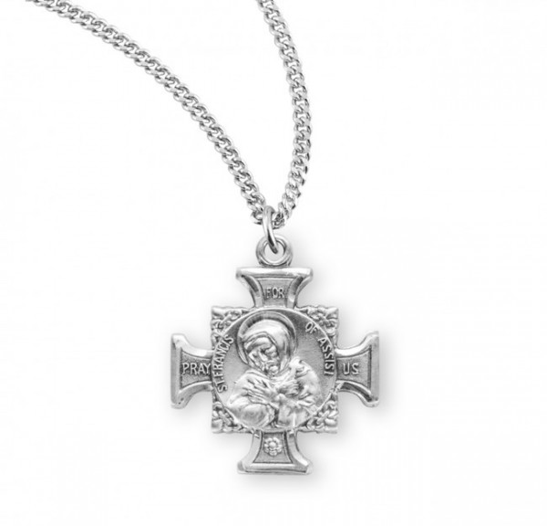 St. Francis and St. Anthony Medal Sterling Silver - Sterling Silver