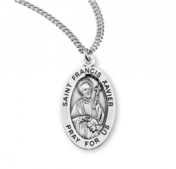 Women's St. Francis Xavier Oval Medal - Sterling Silver