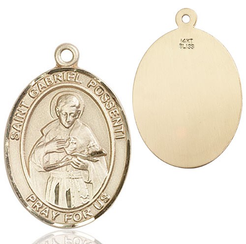 St. Gabriel Possenti Medal - 14K Solid Gold