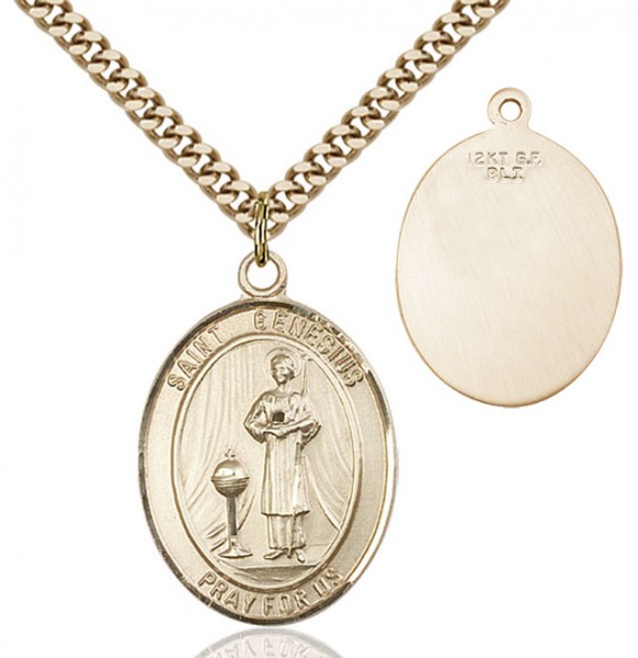 St. Genesius of Rome Medal - 14KT Gold Filled