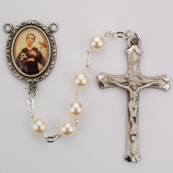 St. Gerard Pearl Rosary - Cream