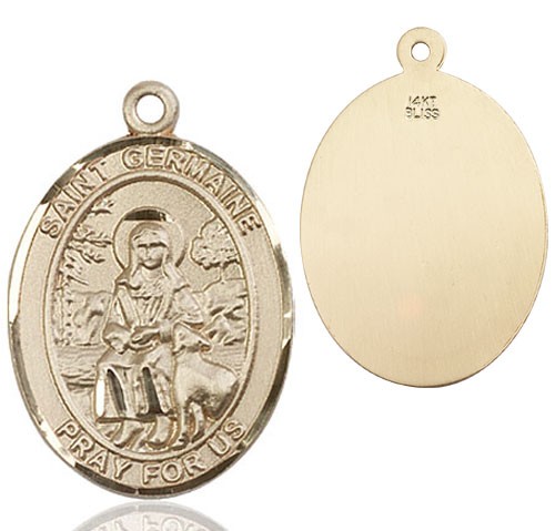 St. Germaine Cousin Medal - 14K Solid Gold