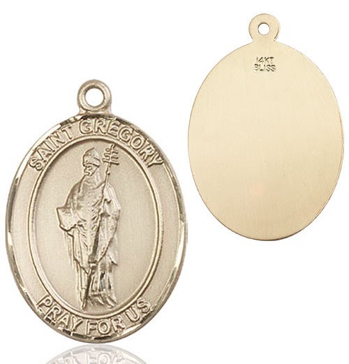 St. Gregory the Great Medal - 14K Solid Gold